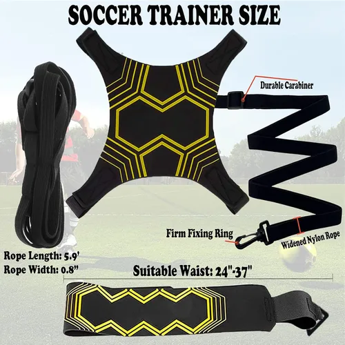 Miniatura 2 de Taeku Entrenador de fútbol ajustable, equipo de entrenamiento de patada de fútbol, habilidades de control, cinturón de práctica de cintura