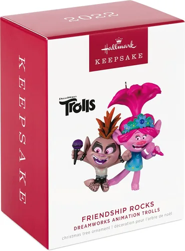 Miniatura 3 de Hallmark Keepsake Adorno de Navidad 2022, DreamWorks Trolls Friendship Rocks