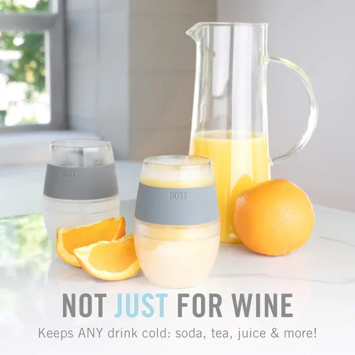 Miniatura 5 de Host Set de 2 Tazas para Vino Congelables - Tazas de Plástico de Doble Pared Aisladas para Enfriar Vino con Gel Congelante, Vasos de Vino para Vino