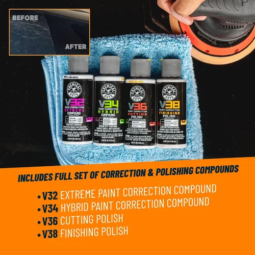 Miniatura 5 de Chemical Guys TORQX - Kit de pulidora orbital aleatoria, almohadillas, pulidores y compuestos, kit de pulido de automóvil seguro para camiones, SUV