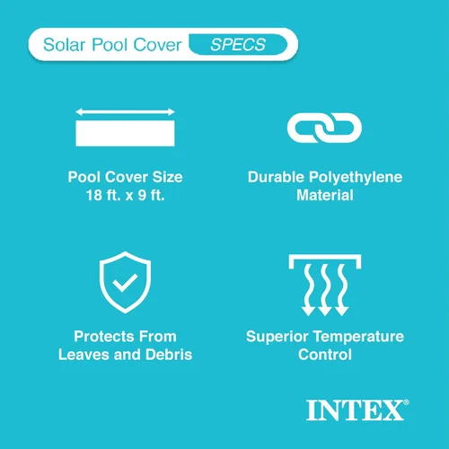 Miniatura 3 de Intex Cubierta solar para piscina de 18 x 9 pies con marco rectangular para piscinas al aire libre con bolsa de almacenamiento de transporte