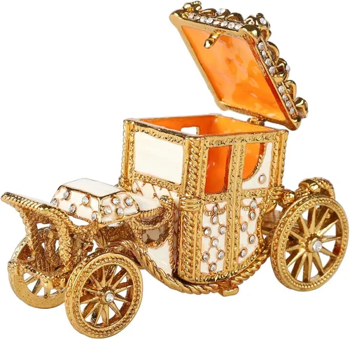 Miniatura 3 de QIFU Caja de baratija pintada a mano con bisagras, regalo único para la familia