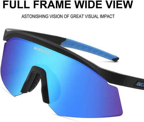 Miniatura 7 de ACEXPNM Gafas de sol para hombres y mujeres, jóvenes, deportes, ciclismo, conducción, pesca, 100% protección UV