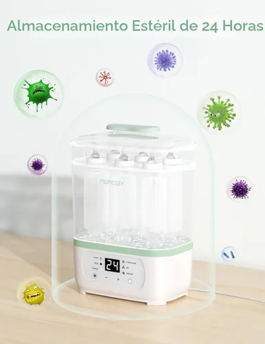 Miniatura 4 de Momcozy Esterilizador y secadora de biberones, esterilizador eléctrico de biberones de vapor 8 en 1 para biberones, artículos para bebés