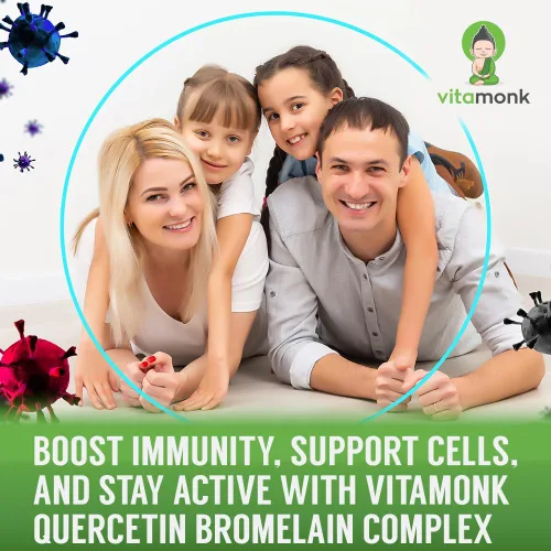 Miniatura 6 de VitaMonk Complejo de quercetina - 3 formas bioactivas - fitosoma de isoquercetina y quercetina con bromelina - Apoyo del sistema inmunológico