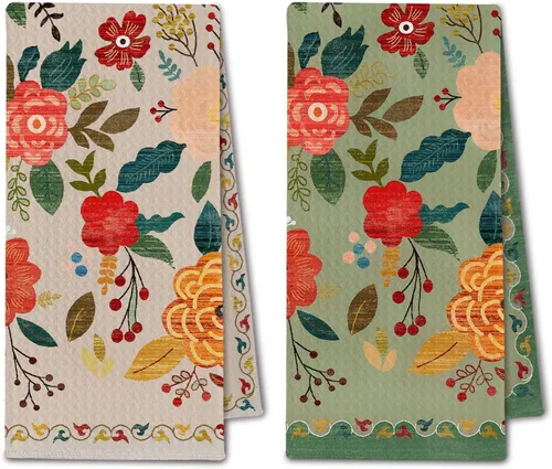 Miniatura 7 de Toallas de cocina abstractas bohemias, color beige y negro, Groovy 70, estilo botánico, retro, paño de secado para cocina, toallas de mano modernas