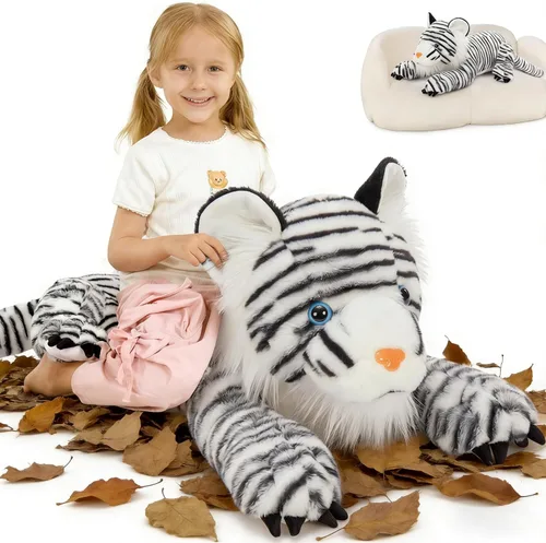 Miniatura 10 de MaoGoLan Animal de peluche grande de lobo para niño, peluche de lobo gigante para niña, coyote de peluche para niño, peluche de coyote realista