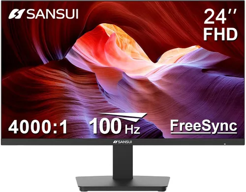 Miniatura 15 de SANSUI - Monitor de 22 Pulgadas 120Hz, Monitor de Computadora FHD con Relación de Contraste 4000:1 con Sincronización Adaptativa, HDR 100% sRGB