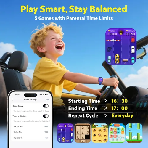 Miniatura 6 de Gydom Smart Watch for Kids, Without/with APP Mode, 1.83" Touchscreen Fitness Tracker Watch, Heart Rate/Sleep Monitor, IP68 Waterproof Pedometer