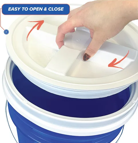 Miniatura 7 de ePackageSupply Cubeta blanca de 5 galones con tapa Gamma Seal de rosca hermética Fabricado en EE. UU. Grado alimenticio Resistente Cubo