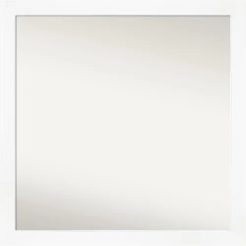Miniatura 242 de Amanti Art Espejo de baño blanco para sobre el fregadero, 24 x 24 pulgadas, hecho a medida, espejo de tocador cuadrado blanco estrecho, marco