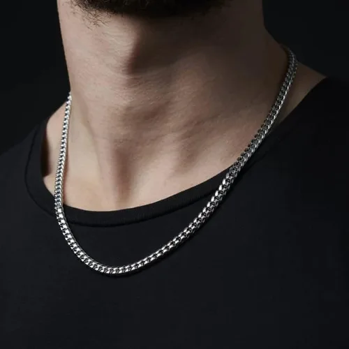Miniatura 6 de Collar de cadena de eslabones cubanos con texto en inglés To My Son From Mom para niños, regalo personalizado para hijo de padre y madre, collares