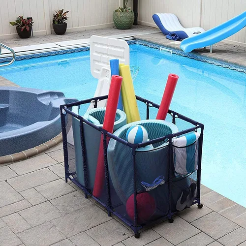 Miniatura 7 de Soporte para fideos de piscina, juguetes, flotadores, bolas y flotadores, organizador de almacenamiento de malla, extra grande
