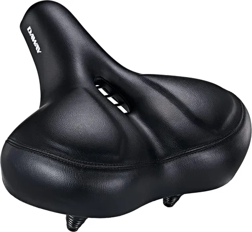 Miniatura 7 de DAWAY C50 - Asiento de bicicleta cómodo de gran tamaño, repuesto extra ancho con cojín de espuma viscoelástica para hombres y mujeres, cómodo