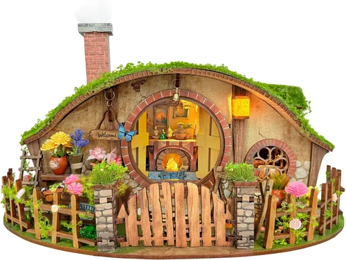 Miniatura 13 de Kit de rincón de libros mágico - Kit de casa de muñecas en miniatura DIY para adultos y adolescentes, rompecabezas de madera 3D para estantería