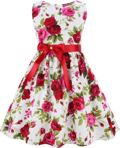Miniatura 17 de Vestido de verano para niña, de algodón, con diseño floral