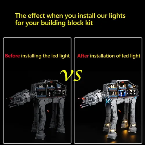 Miniatura 3 de Kyglaring Kit de luces LED compatible con Lego Set 75313, accesorios de iluminación compatibles con el modelo Star Wars at-at 75313, solo luces