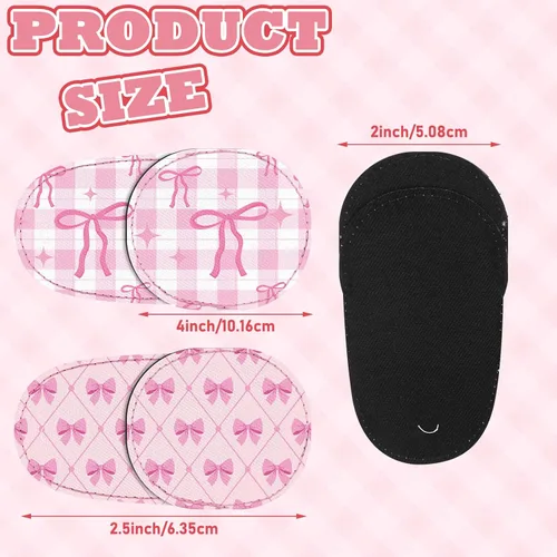Miniatura 3 de Newcotte 12 parches para ojos para niños pequeños, reutilizables, ajustables, para anteojos, parche para ojos izquierdo o derecho, patrones surtidos