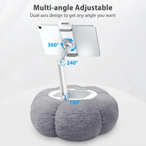 Miniatura 3 de CreaDream - Soporte de almohada en forma de calabaza para tableta, Kindle, iPad, soporte ajustable para teléfono con almohada para regazo y cama
