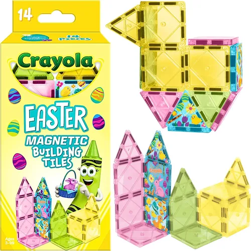 Miniatura 10 de CreateOn Crayola Azulejos magnéticos retro, juego de construcción para niños, juguetes de construcción magnéticos para niños, juguetes de viaje STEM