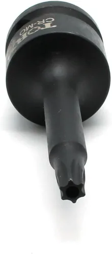 Miniatura 3 de TEMO A prueba de manipulaciones T30 3 pulgadas de largo a prueba de manipulaciones Torx Star 6 puntos Negro Impact Bit Socket 1/2 pulgada Square