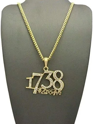 Miniatura 4 de Shiny Jewelers USA Collar de cadena cubana para hombre, 1738, zoológico, remy, boyz, micro, colgante, caja cubana, joyería de hip hop