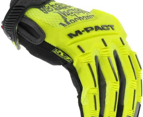 Miniatura 2 de Mechanix Wear Hi-Viz M-Pact Guantes - Guantes de impacto de alta visibilidad - Para la seguridad de los constructores - Para la construcción - Que