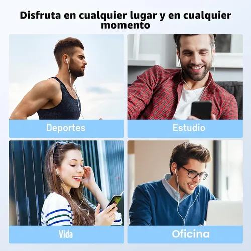 Miniatura 8 de [Certificado MFi de Apple] Auriculares con cable para iPhone con micrófono integrado y control de volumen, auriculares con reducción de ruido