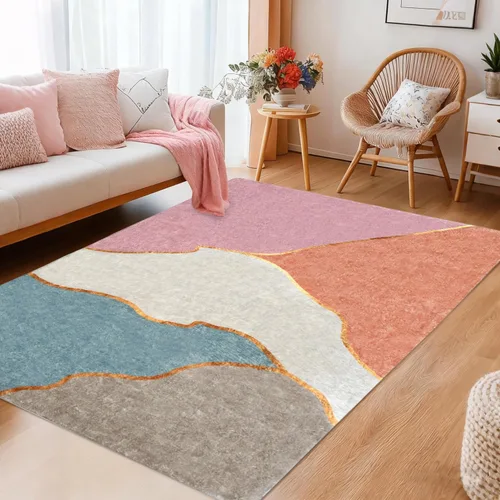 Miniatura 20 de USTIDE Butterflys Alfombra para Niños 5X7/55"x78" Alfombra de Área Lavable a Máquina para Dormitorio de Niñas Alfombra Suave para Sala de Estar Sala