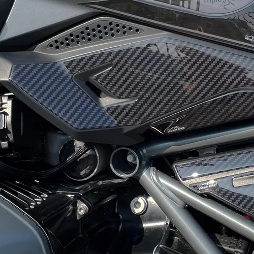 Miniatura 5 de Resin Bike Adhesivos 3D para motocicleta compatibles con BMW R 1250 GS 2019-2024 2019-2024. Protección del marco contra impactos y arañazos. Par