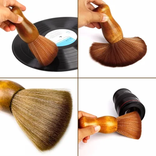 Miniatura 3 de Cepillo de limpieza de discos de vinilo, antiestático, suave, tocadiscos de vinilo suave, cepillos de limpieza de discos de madera, cepillo
