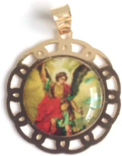 Miniatura 4 de SIFRIMANIA Medalla Religiosa Católica Chapada en Oro con Cadena Espiral para Niños y Mujeres