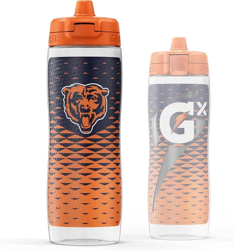 Miniatura 34 de Gatorade Gx NFL - Botellas antideslizantes para apretar, 30 onzas líquidas, sistema de hidratación Gx