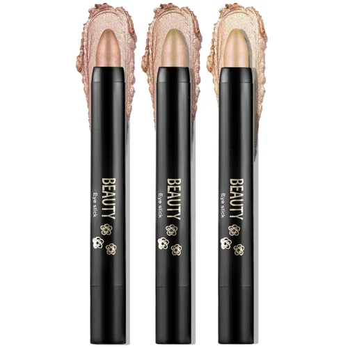 Miniatura 28 de Boobeen Lápiz de sombra de ojos impermeable, lápiz de sombra de ojos en crema brillante para maquillaje de ojos con purpurina, fácil de usar (012#)