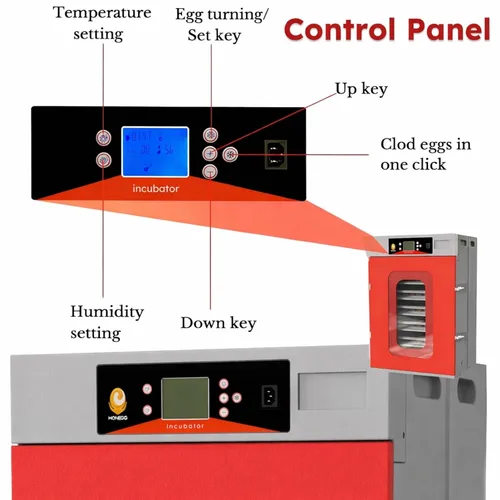 Miniatura 8 de Incubadora de gabinete comercial de 400 huevos con giro automático de huevos, control preciso de temperatura y humedad, incubadora grande de aves
