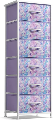 Miniatura 26 de Sorbus Cómoda de tela para dormitorio de niños, cómoda de 5 cajones, torre de almacenamiento alta, organizador de ropa, para armario, sala