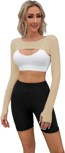 Chal refrescante con mangas para protección solar, camisetas para mujer para golf, equitación, conducción Caqui