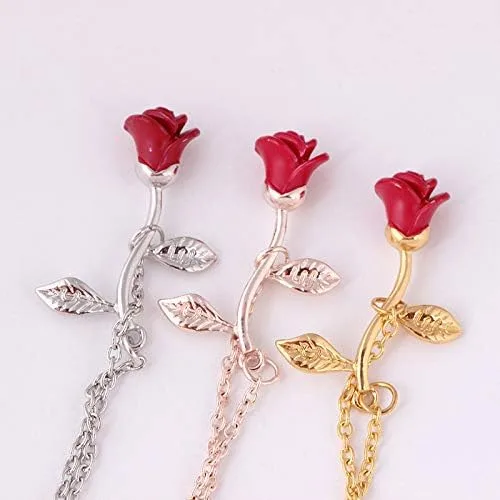 Miniatura 5 de WLLAY - Tobillera para mujer, diseño de flores de rosas