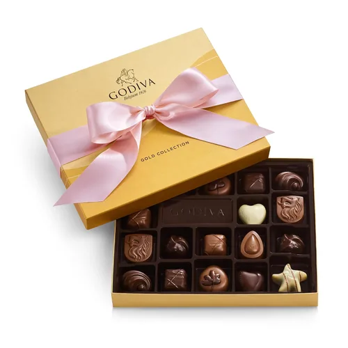 Miniatura 7 de Godiva Gold - Caja de regalo de chocolate surtido, chocolates belgas oscuros y con leche con pralinés, ganaches y caramelos, regalo gourmet