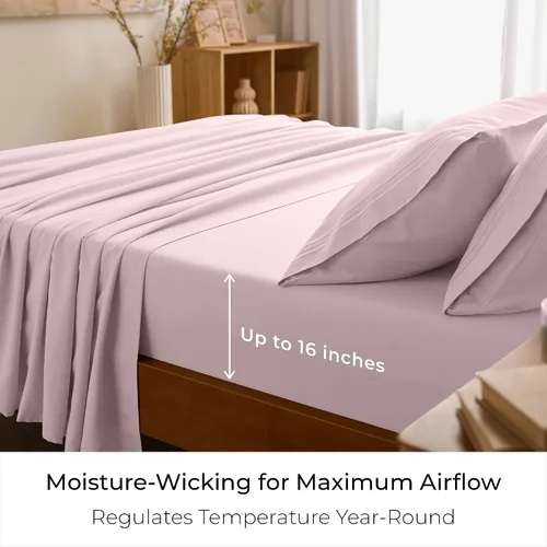 Miniatura 4 de Mellanni Juego de Sábanas Twin - Colección Icónica de 3 Piezas de Ropa de Cama - Lujo de Hotel, Extra Suaves, Sábanas de Cama Refrescantes - 1172
