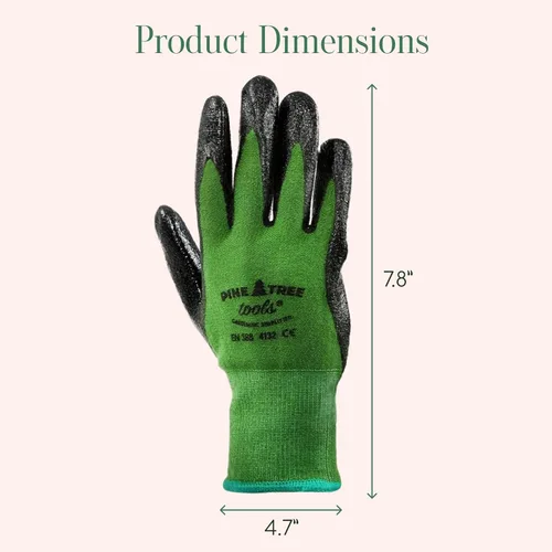 Miniatura 3 de Guantes de jardinería de bambú, recubiertos de goma, aptos para pantalla táctil, transpirables y ligeros, para hombres y mujeres