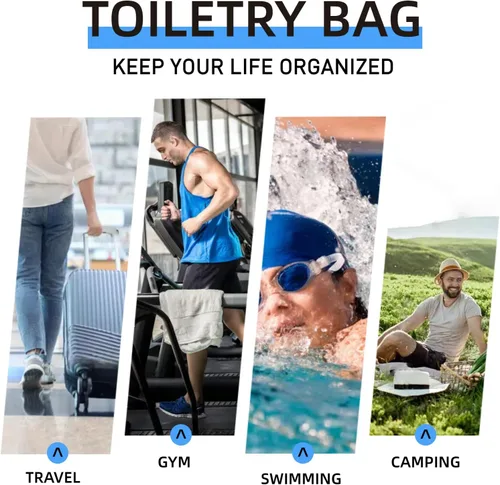 Miniatura 7 de Tumecos Kit de aseo Dopp Organizador de electrónica de viaje, bolsa de accesorios de afeitado