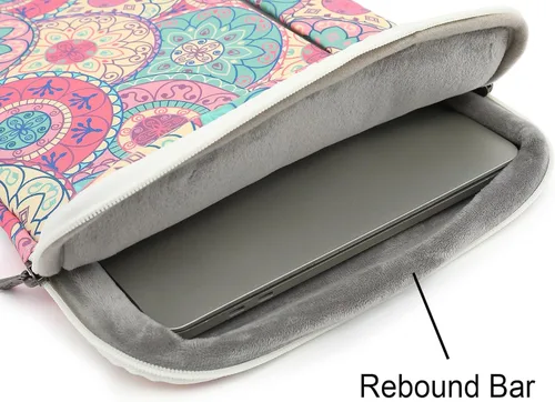 Miniatura 3 de Funda protectora de 360° para laptop con 2 bolsillos, asa y correa de equipaje para iPad de 12.9 pulgadas, MacBook Pro Air de 13 pulgadas y laptop