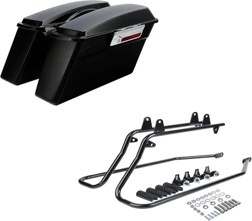 Miniatura 19 de SLMOTO Alforjas rígidas para Harley Electra Road King Glide 1994-2013 peltre Denim
