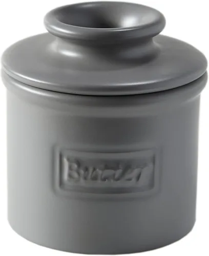 Miniatura 18 de Campana de mantequilla – The Original Butter Bell Crock por L. Tremain, plato de mantequilla de cerámica francesa, café mate y colección retro