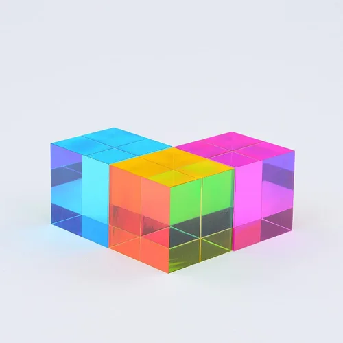 Miniatura 5 de CMY Cubes The Y Cube (1.969 in) - Cubo de tono amarillo - Cubo de color óptico - Pulido con diamante - enseña la mezcla de colores sustractiva