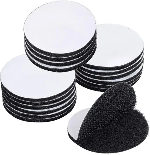 Miniatura 11 de BRAVESHINE Cintas redondas con adhesivo – 36 piezas de cierres de gancho y bucle de resistencia industrial – Cintas entrelazadas extraíbles de doble