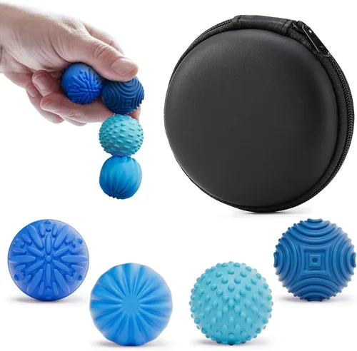 Miniatura 8 de luckdoor Bolas Magnéticas de Silicona Fidget para Adultos y Adolescentes, 4PCS Juguetes Sensoriales para Aliviar el Estrés para Autismo TDAH Verde