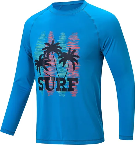 Miniatura 17 de Camisetas de natación de manga larga para hombres Rashguard UPF 50+ Camisa de protección solar UV Atlética Entrenamiento Correr Senderismo Camiseta