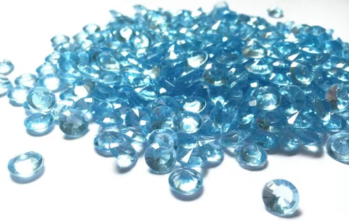 Miniatura 8 de Liying 1000 piezas de diamantes acrílicos de 0.315 in, confeti de mesa de diamantes redondos de imitación, gemas del tesoro para dispersos de mesa
